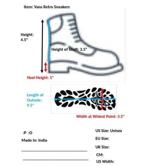 Rare Vans Vintage 1990's Color Block Sneakers B S 4 Boys Girls Retro - Picture 11 of 11